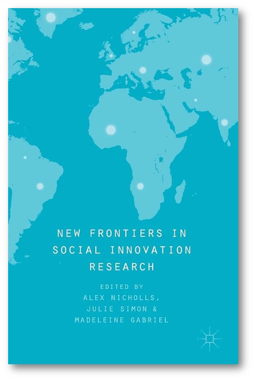 Buchcover der New Frontiers in Social Innovation Research. Blau gefärbt