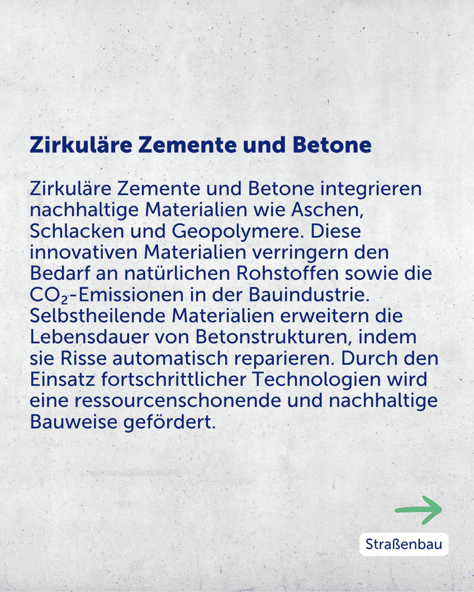 Text über Zirkuläre Zemente und Betone