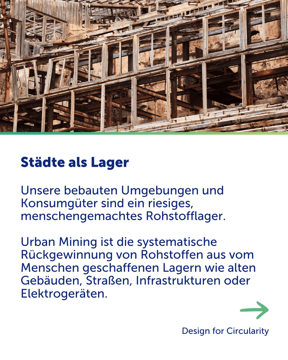 Foto einer Baustelle und Text: Städte als Lager