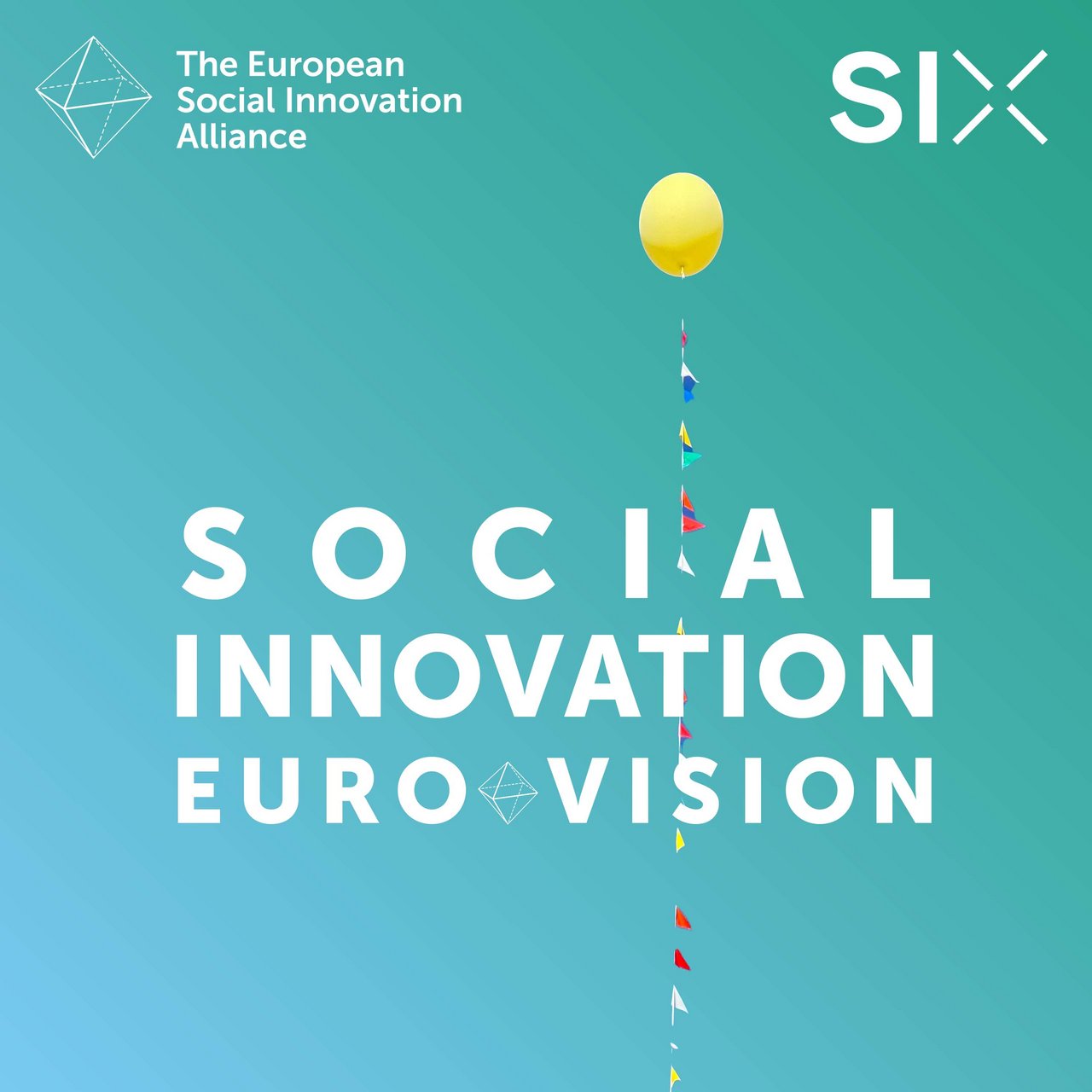 Blaue Bildkachel mit Logo The European Social Innovation Alliance